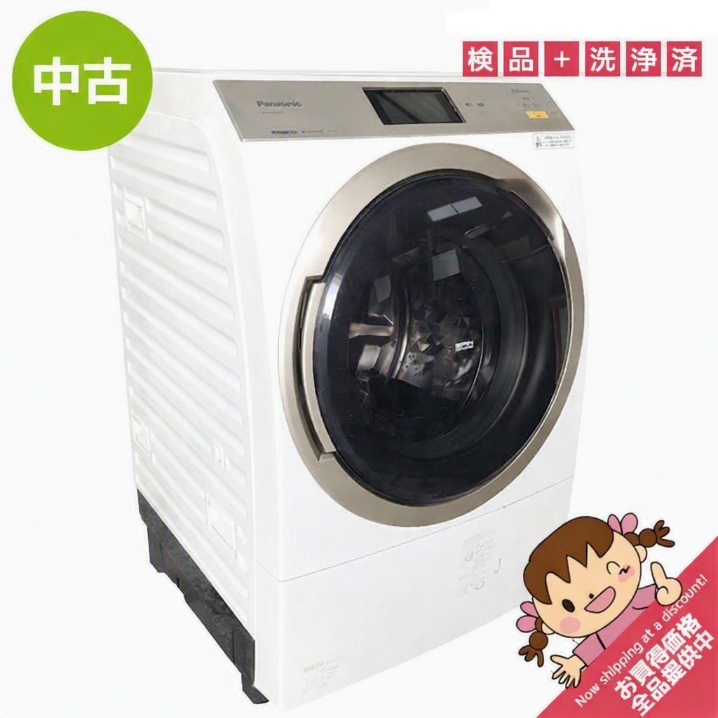 【中古】 パナソニック ドラム式洗濯機 11kg NA-VX9800L ホワイト系 Panasonic ドラム洗濯機 左開き ななめドラム 洗濯乾燥機 乾燥6kg 大容量 液晶画面 ファミリー向け ドラム式洗濯機 中古