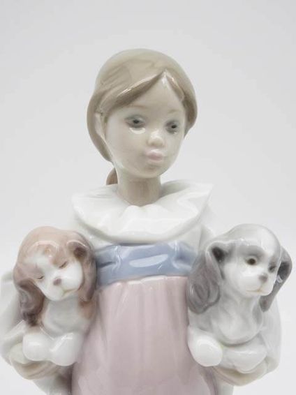 LLADRO（リヤドロ）　陶器人形　6419　私のパピーたち　アンティーク