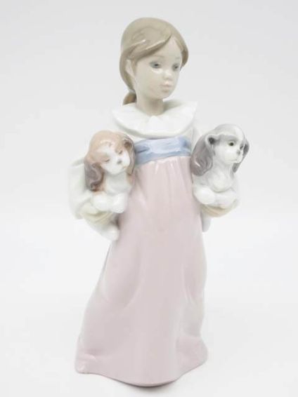 LLADRO（リヤドロ）　陶器人形　6419　私のパピーたち　アンティーク