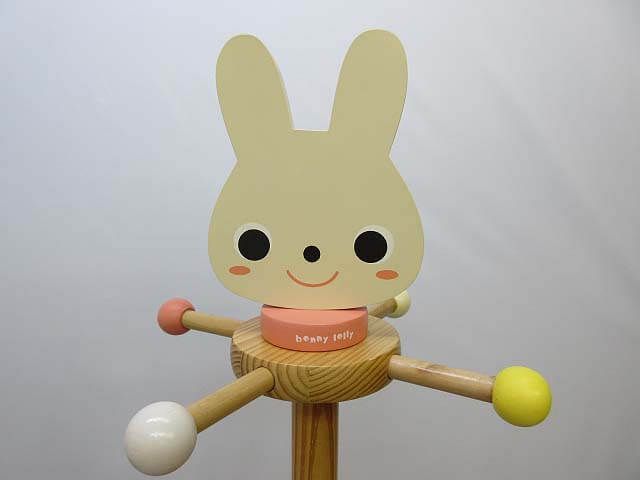 子供用　ポールハンガー　うさぎ　高さ128cm　木製　コート掛け