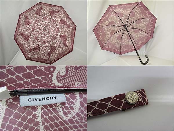 GIVENCHY(ジバンシー)　傘　レースプリント　ボルドー系