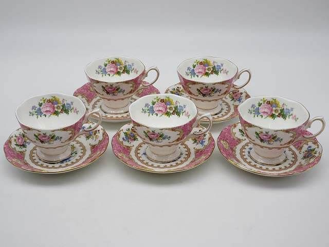 Royal Albert（ロイヤルアルバート）　カップ＆ソーサー　5客セット　レディカーライル