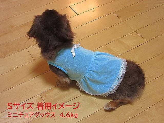 ハンドメイド　わんこの服　Sサイズ　水色　犬服