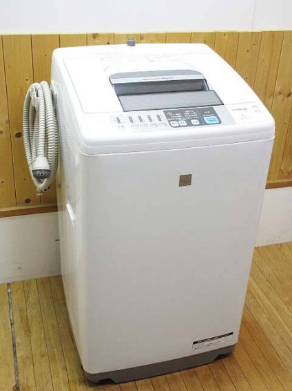 日立　洗濯機　7kg　お湯取ホース付