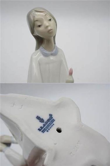 LLADRO（リヤドロ）　陶器人形　キャンドルを持つ少女