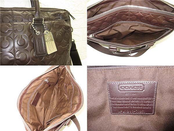 COACH　ビジネスバッグ　メンズ　ブラウン