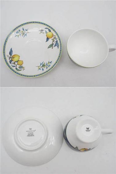 Wedgwood（ウェッジウッド）　カップ＆ソーサー　シトロンズ　青×黄　1客