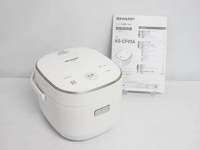 シャープ　炊飯器　3合炊き　取扱説明書付