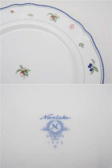 ノリタケ　プレート　24cm　4枚セット　チンツ果物画　Noritake