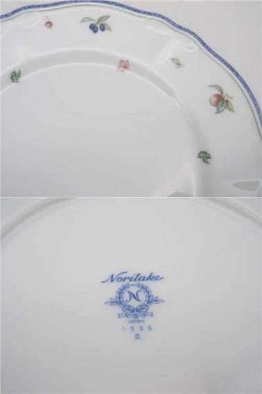 Noritake（ノリタケ）　プレート　18cm　6枚セット　チンツ果物画　平皿