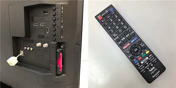 液晶テレビ　40インチ　シャープ　アクオス　リモコン付き　2チューナー　SHARP