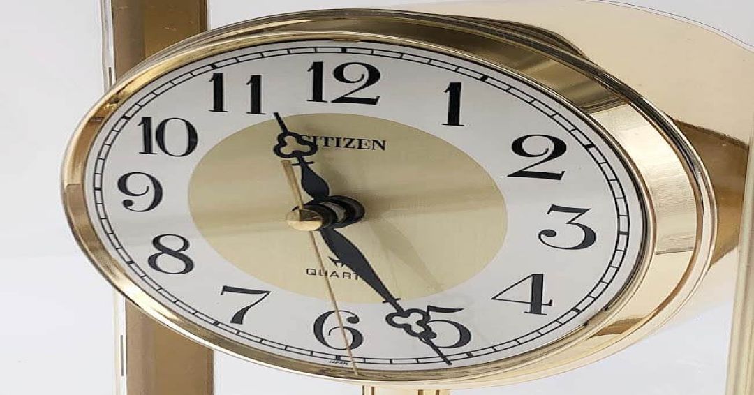 置時計　シチズン　クオーツ　CITIZEN　QUARTZ　置き時計　ゴールド　