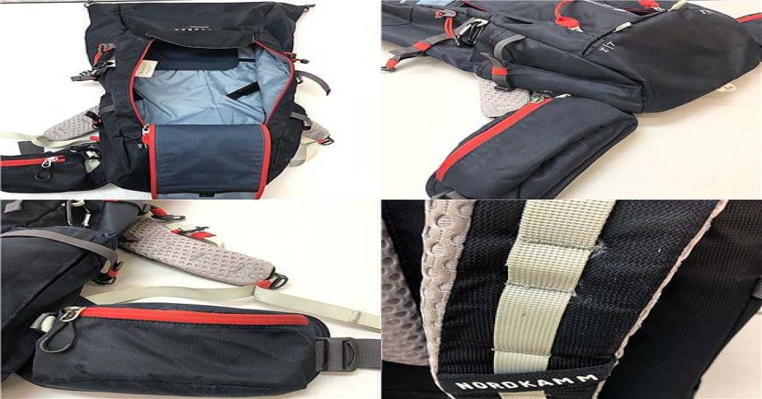 登山リュック　30L　ノードカム　バックパック　ブラック　NORDKAMM　黒　ザック　リュック　フロントオープン　鞄　カバン　かばん