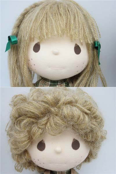 米山京子風 ハンドメイド ドール2体セット 全長約30cm 人形 男の子 女の子