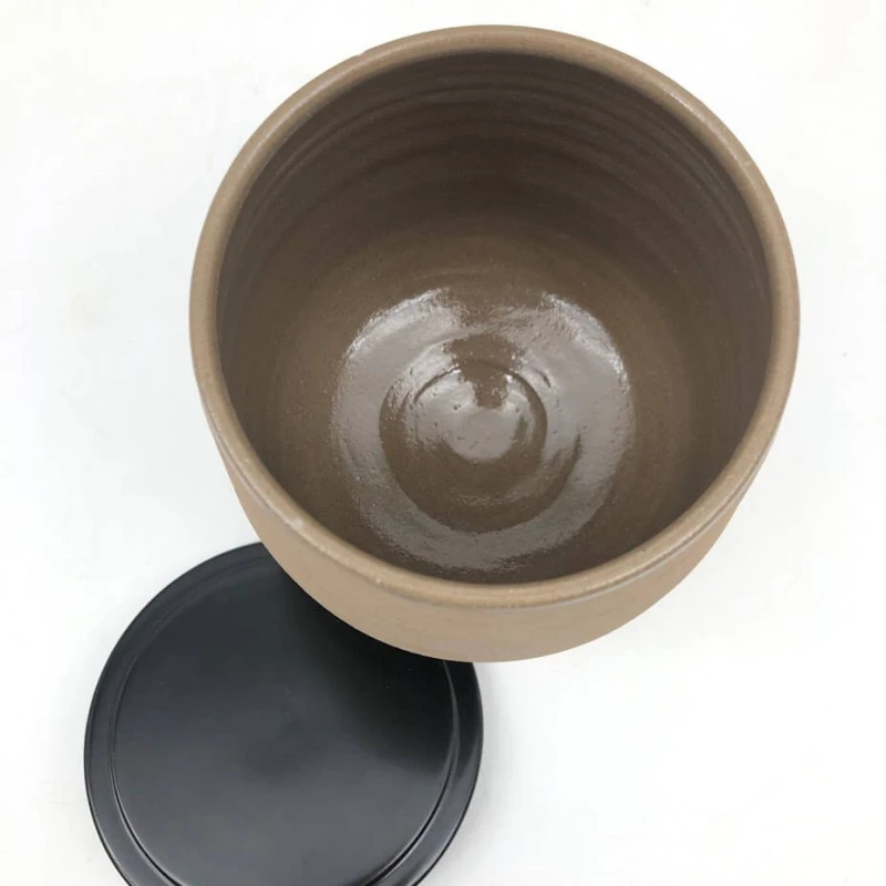 清水焼 水指 素焼き 水器 茶道具 茶系 文字入り