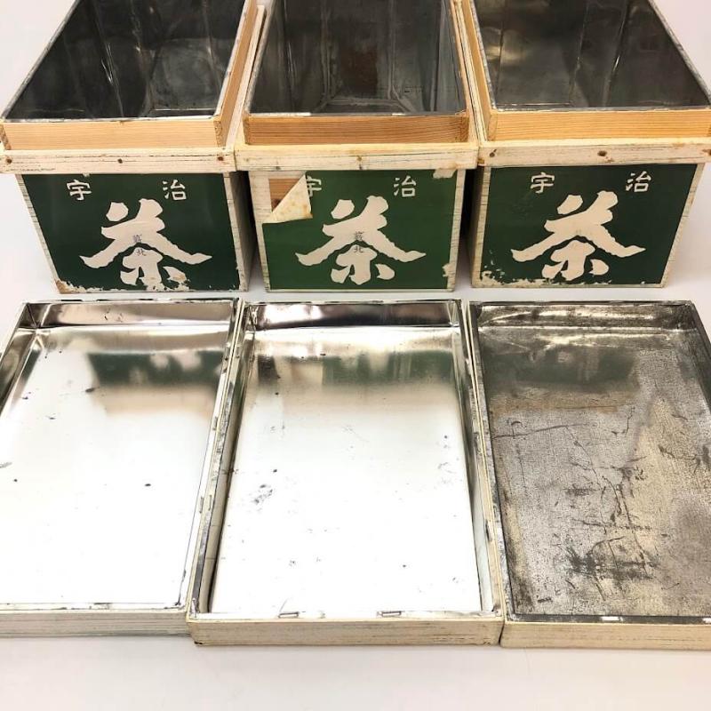 ミニ茶箱 3個セット 小型 収納箱 木箱 保存箱 木製 小物入れ 卓上サイズ 収納 ケース お茶