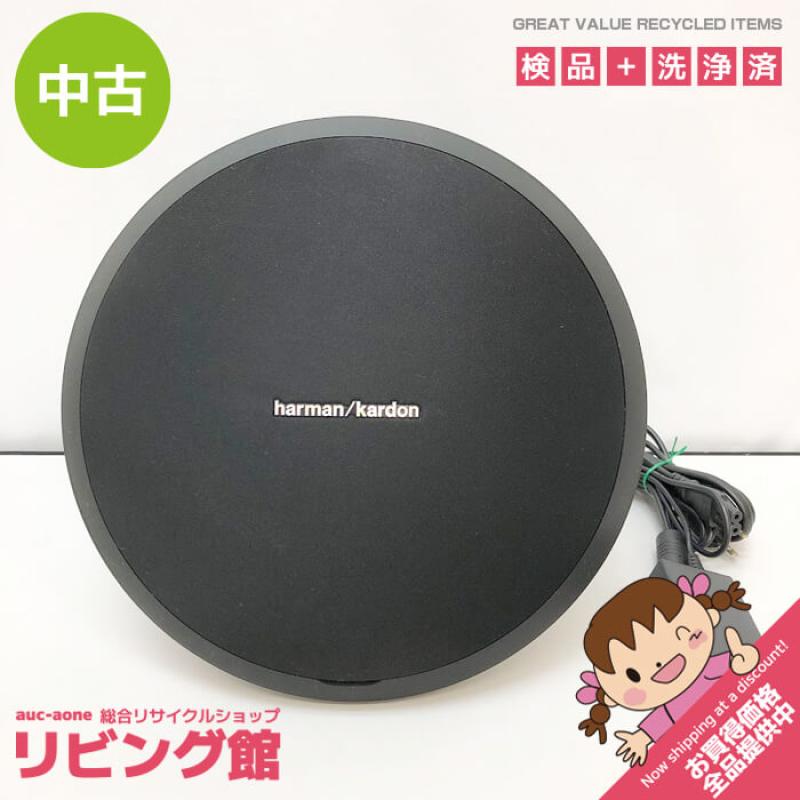 Harman Kardon（ハーマン・カードン） ワイヤレス ブルートゥーススピーカー ブラック 丸型 黒 スタイリッシュ シンプル