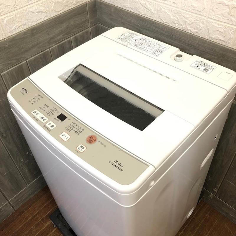 アクア 洗濯機 6kg ホワイト AQUA 全自動洗濯機 縦型 白 上開き ステンレス槽