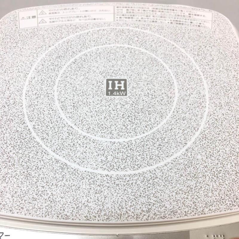 ナショナル IH調理器 ホワイト 卓上 IHクッキングヒーター 一口 元箱付 National 電磁調理器 1400W 白