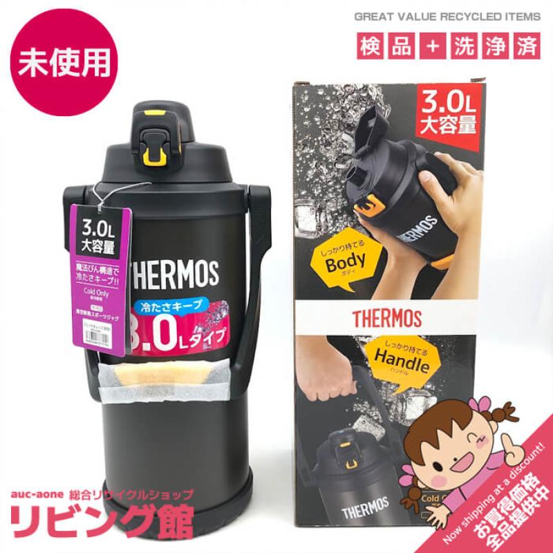 サーモス スポーツジャグ 3L 保冷専用 水筒 黒 スポーツ飲料OK THRMOS BKOR ブラックオレンジ ステンレス製