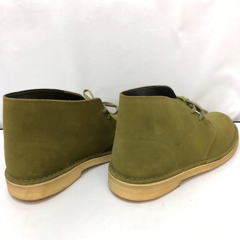 クラークス デザートブーツ カーキ 26cm メンズ CLARKS レザーシューズ スウェード グリーン系 緑