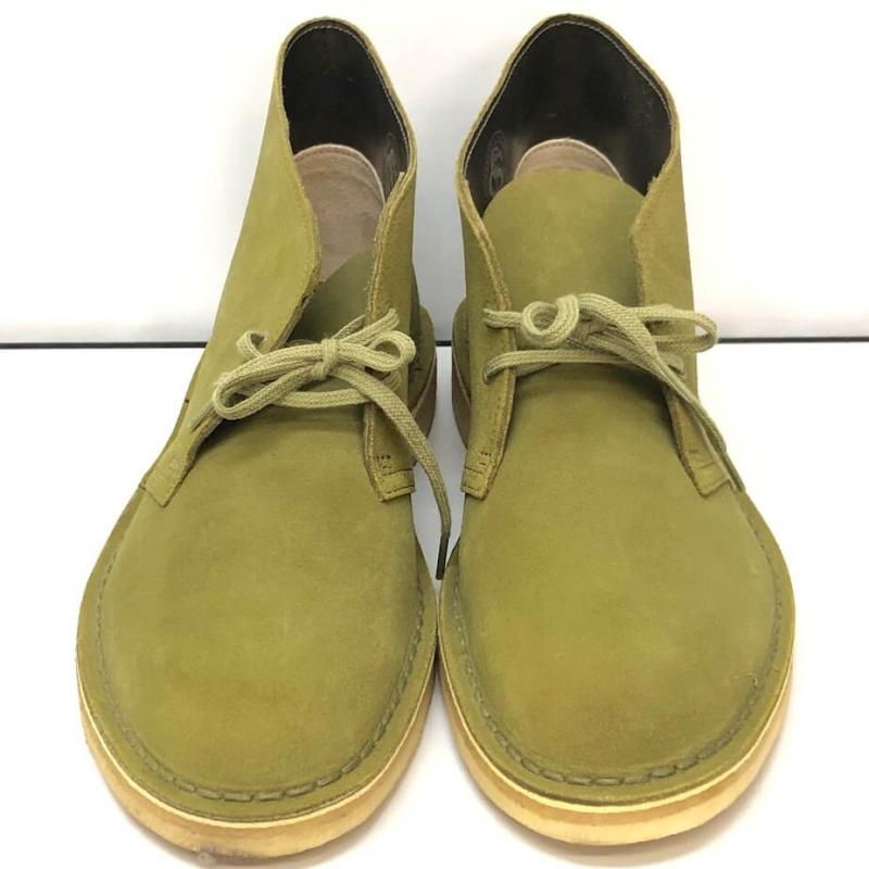 クラークス デザートブーツ カーキ 26cm メンズ CLARKS レザーシューズ スウェード グリーン系 緑