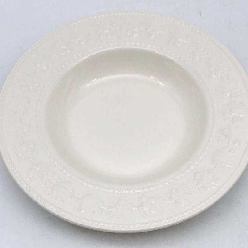 ウェッジウッド スープ皿 2枚セット フェスティビティアイボリー プレート ボウル 23cm WEDGWOOD FESTIVITY IVORY QUEEN'S WARE