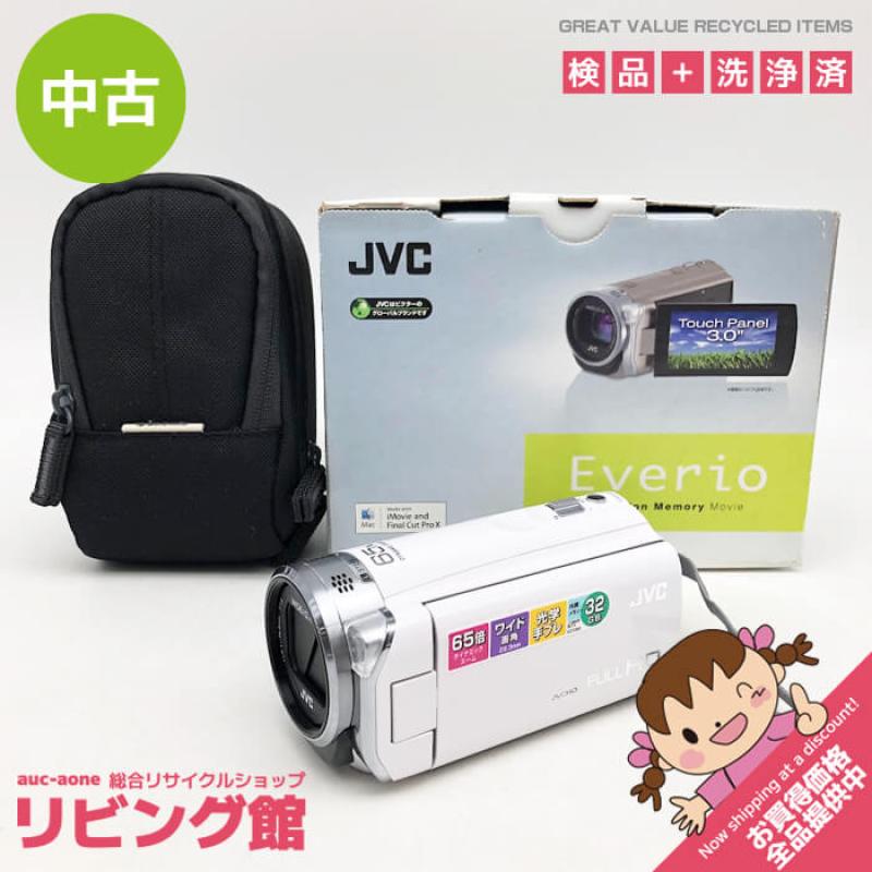 JVCケンウッド ビデオカメラ ホワイト エブリオ 取扱説明書付 元箱付 Everio ハンディ フルハイビジョン メモリームービー 白