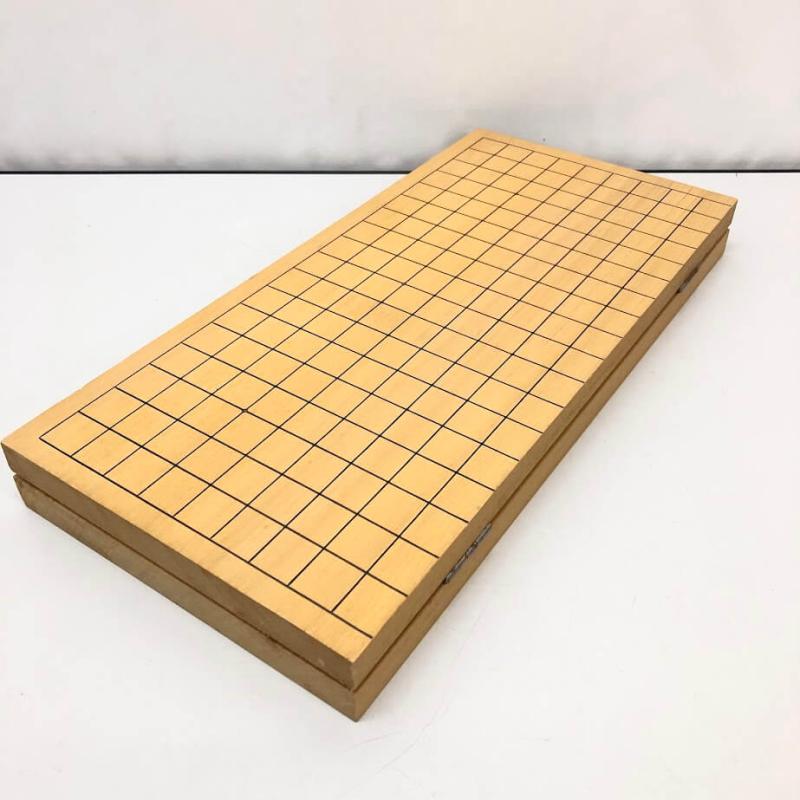 折りたたみ 碁盤 41.5×44.5cm 19路盤 足なし 卓上 ポータブル 囲碁