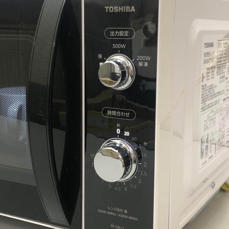 東芝 電子レンジ ホワイト ヘルツフリー 17L TOSHIBA 単機能レンジ 白 フラットテーブル 横開き ダイヤル式