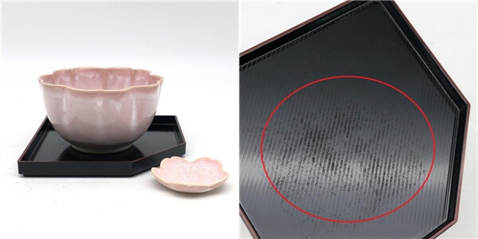 花の和食器セット 小鉢 七宝焼き 小皿 陶器製 桜 ピンク さくら