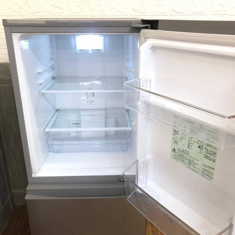アクア 冷蔵庫 126L AQR-13H(S) ブラッシュシルバー 2ドア AQUA 冷凍冷蔵庫 右開き 単身向け 一人暮らし