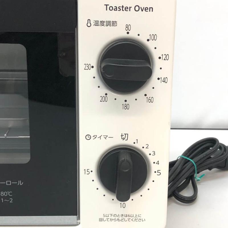 ヤマゼン オーブントースター YTS-C101(W) ホワイト 温度調節機能付き 80～230度 山善 YANAZEN 山型2枚焼き可 トースト