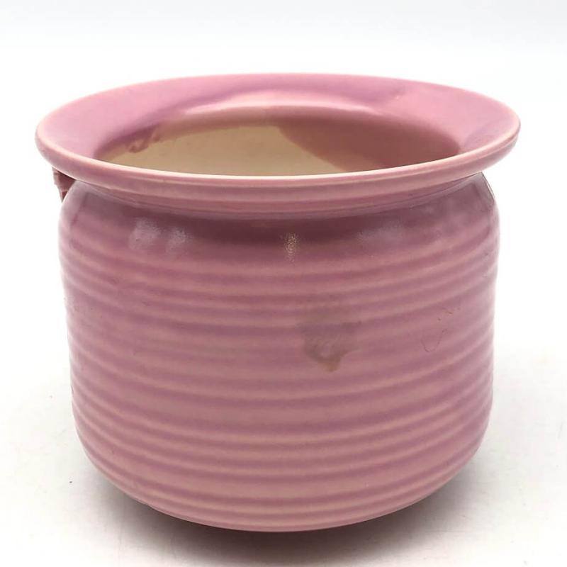 ミニ植木鉢 3号 4個セット ピンク 花飾り付 陶器鉢 直径10cm 丸型 フラワーポット プランター ミニ 小さい鉢 かわいい