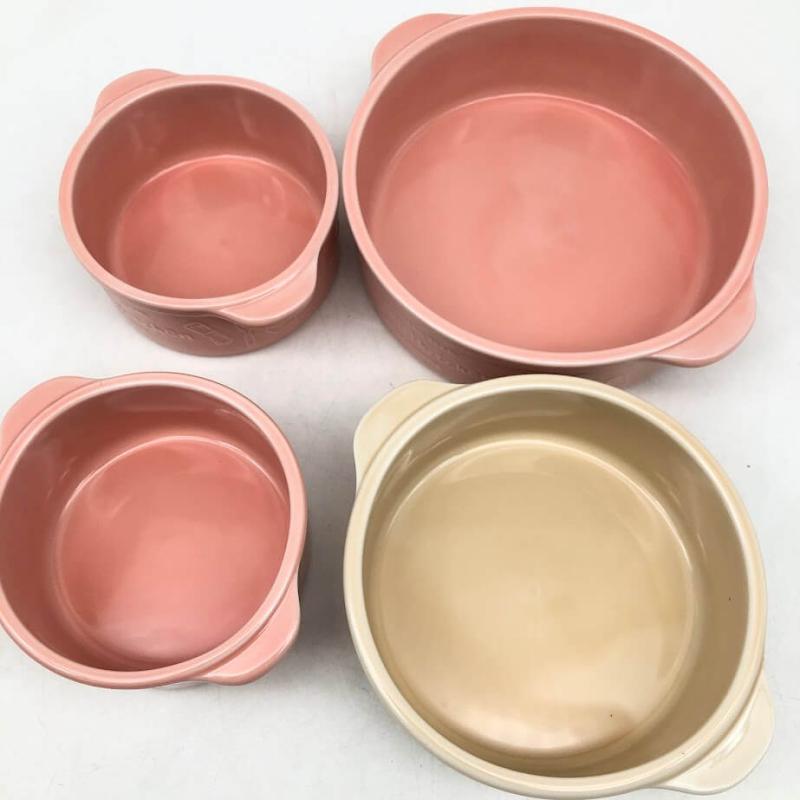 フェイバリットキッチン 保存容器 4個セット 陶器製 蓋付 ピンク アイボリー favorite kitchen