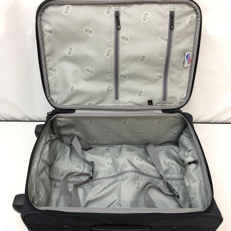 アメリカンツーリスター ソフトキャリーケース 紺 ジッパー式 2輪 南京錠付き 小型 スーツケース ネイビー 旅行バッグ 鞄 キャリーバッグ