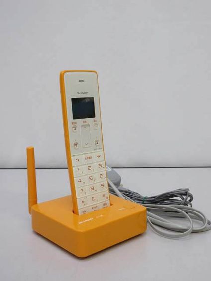 シャープ　デジタルコードレス電話機　オレンジ