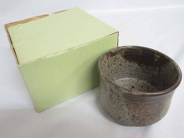 相馬焼　建水　元箱付　陶器製　茶道具