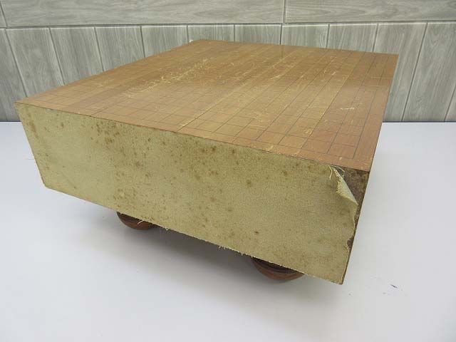 木製　足付き　碁盤　4寸　19路盤　高さ24cm