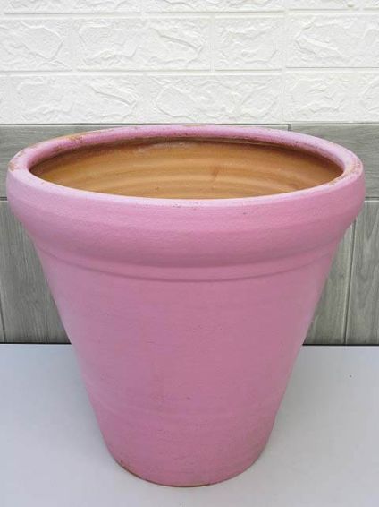 植木鉢　テラコッタ　13号　ピンク　輸入雑貨