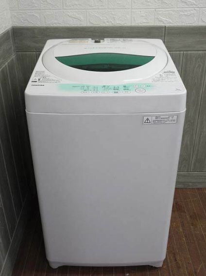 東芝　洗濯機　5kg　グリーン