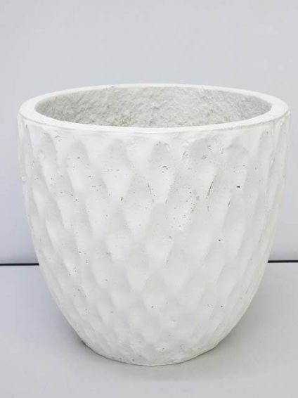 植木鉢　ホワイト　7号　陶器製　輸入雑貨