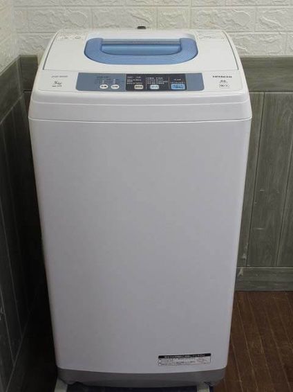 日立　洗濯機　5kg　ピュアホワイト