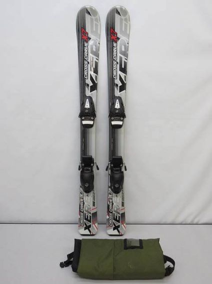 クロスカーブx7　ジュニア　スキー2点セット　100cm　グレー