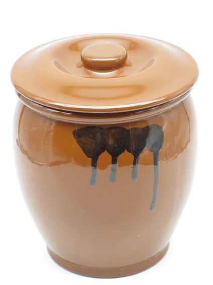 久松窯　飲食物容器　2号　陶器　蓋付き　漬物容器