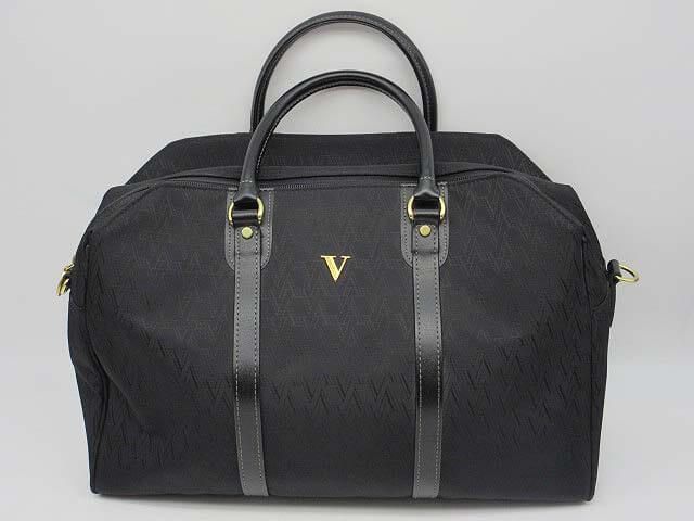 Rudolph Valentino（ルドルフバレンチノ）　ボストンバッグ　黒　ナイロン　旅行鞄