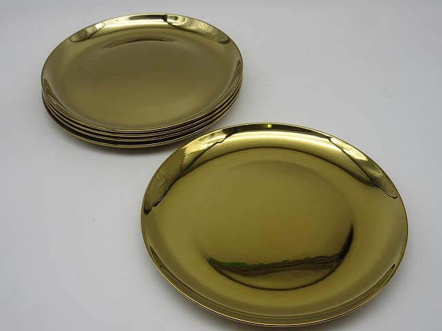 ゴールドプレート　5枚セット　陶器製　輸入雑貨