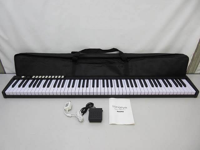 Longeye　小型電子ピアノ　88鍵盤　ブラック　電子キーボード