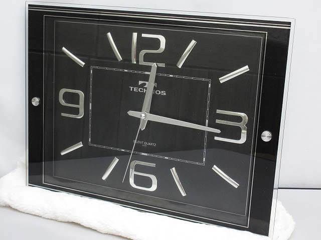 テクノス　掛け時計　ブラック　アナログ時計