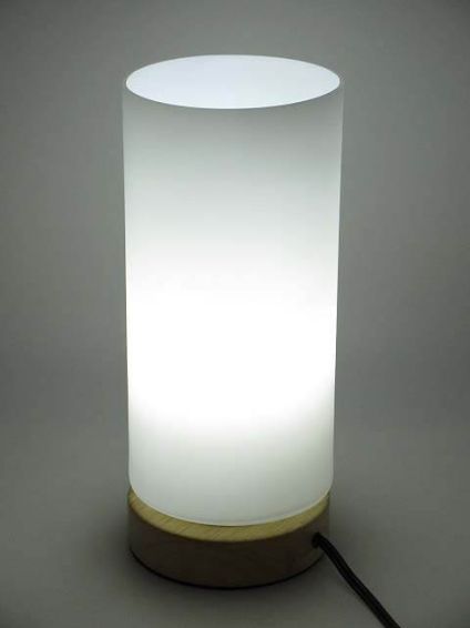 LED　卓上ライト　テーブルランプ　ホワイト×ナチュラル